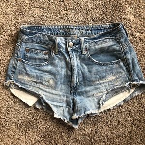 American eagle “high rise festival” jean shorts